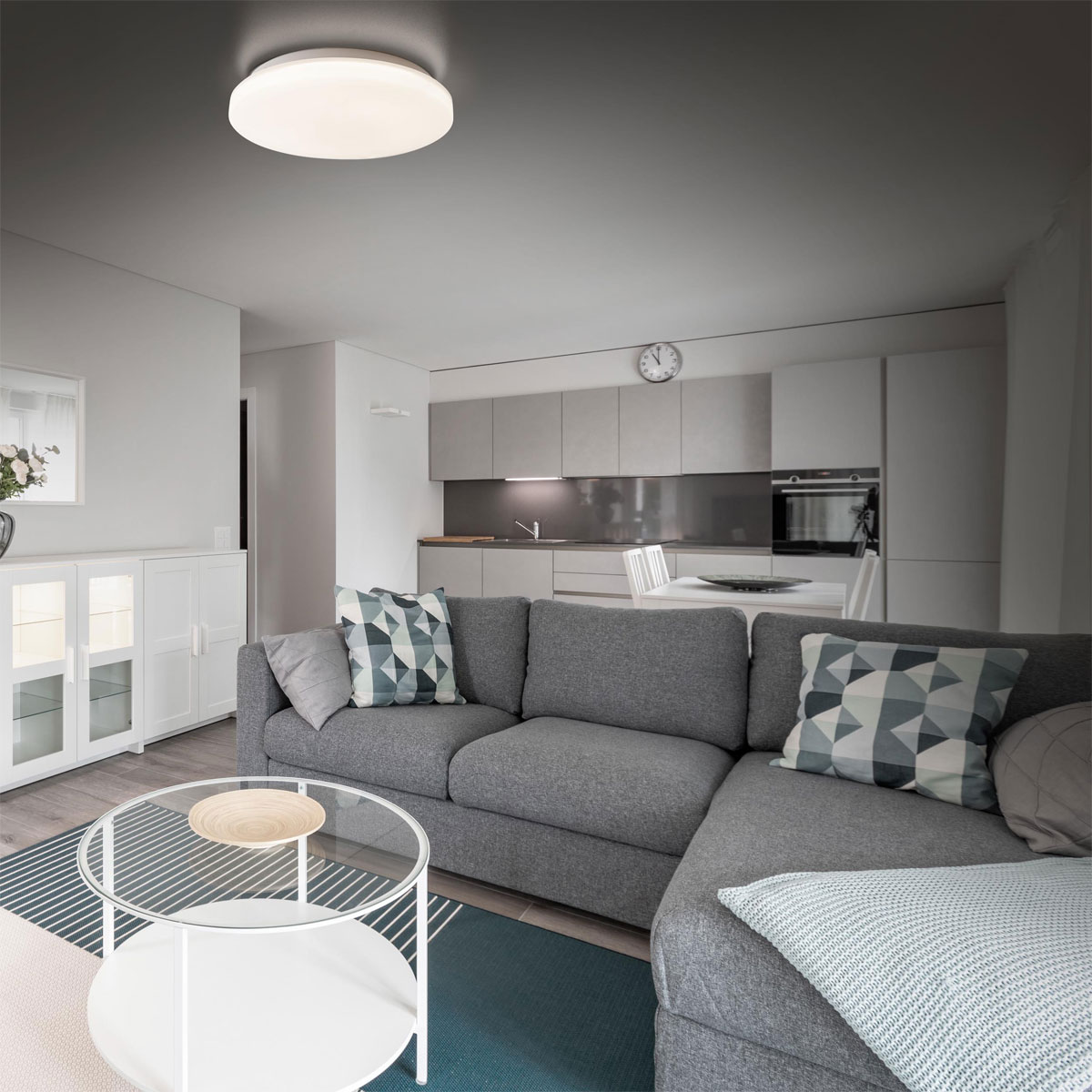 Naeve LED DL Fontana Metall/KS weissLxBxH: 30x30x6,2cm Bild 6