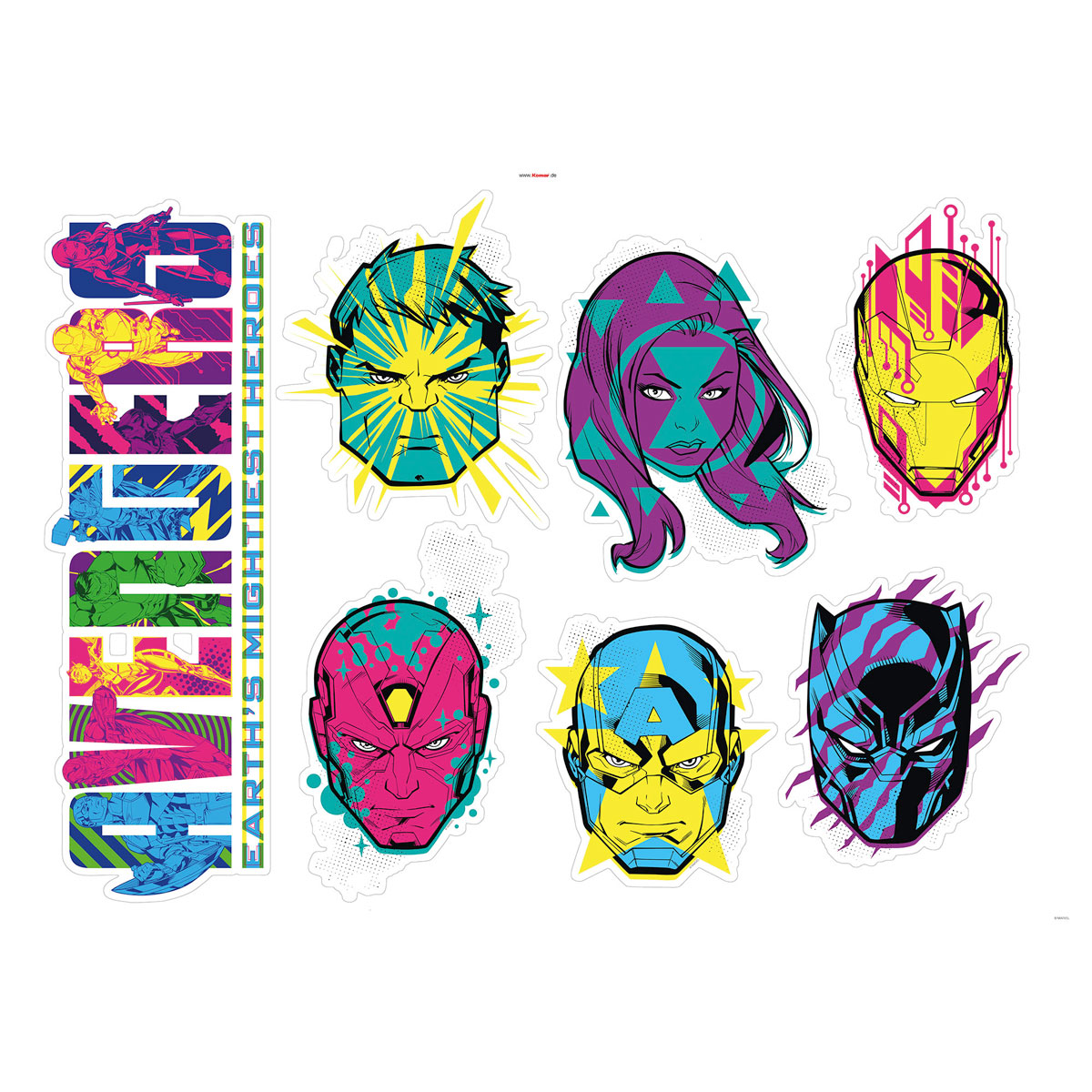 Komar  Wandtattoo Avengers Mightiest Heroes 100x70 cm Bild 2