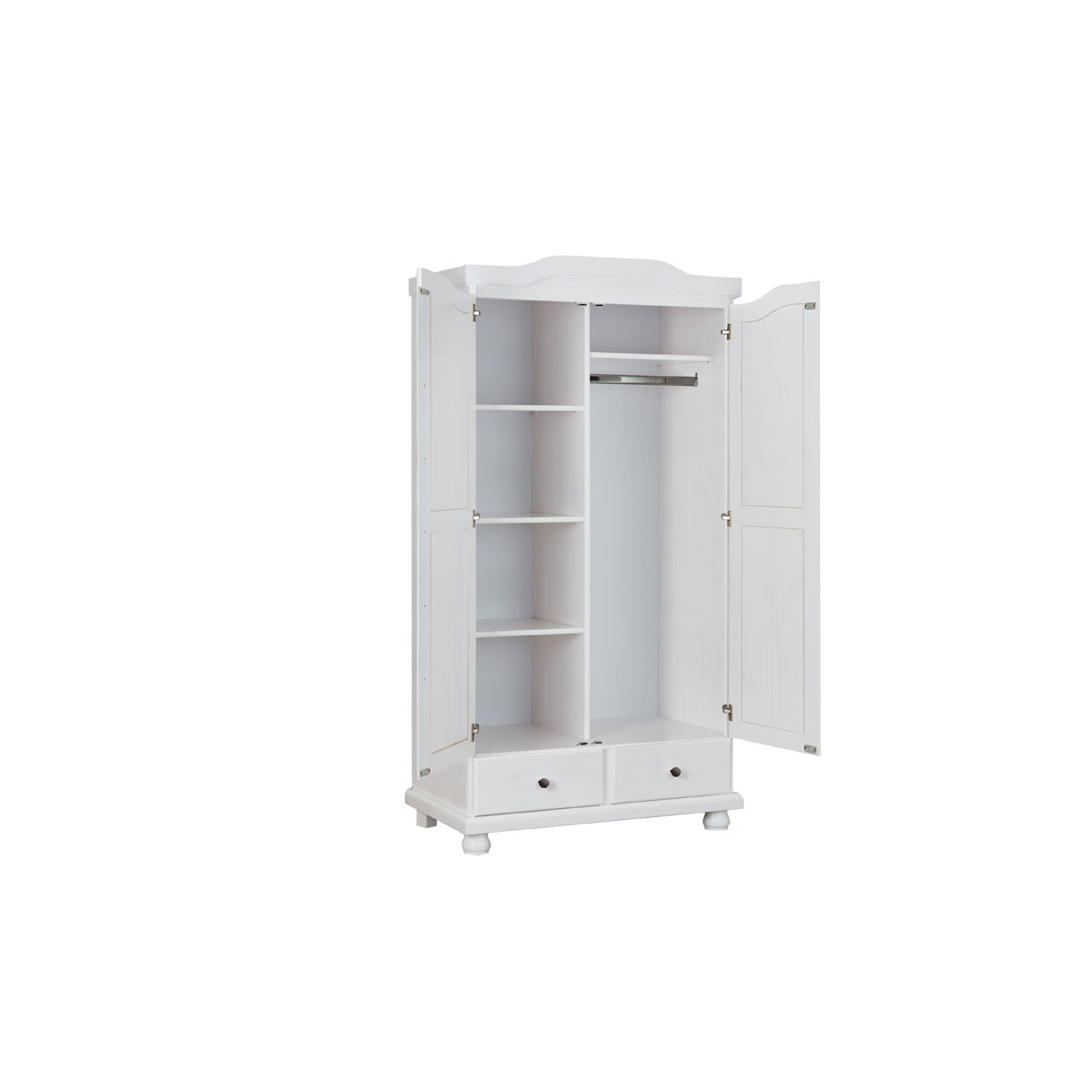 Inter Link Bauernschrank „Reutte“, weiß, 2-trg., mit 2 Schubladen, 104x198x56 cm Bild 2