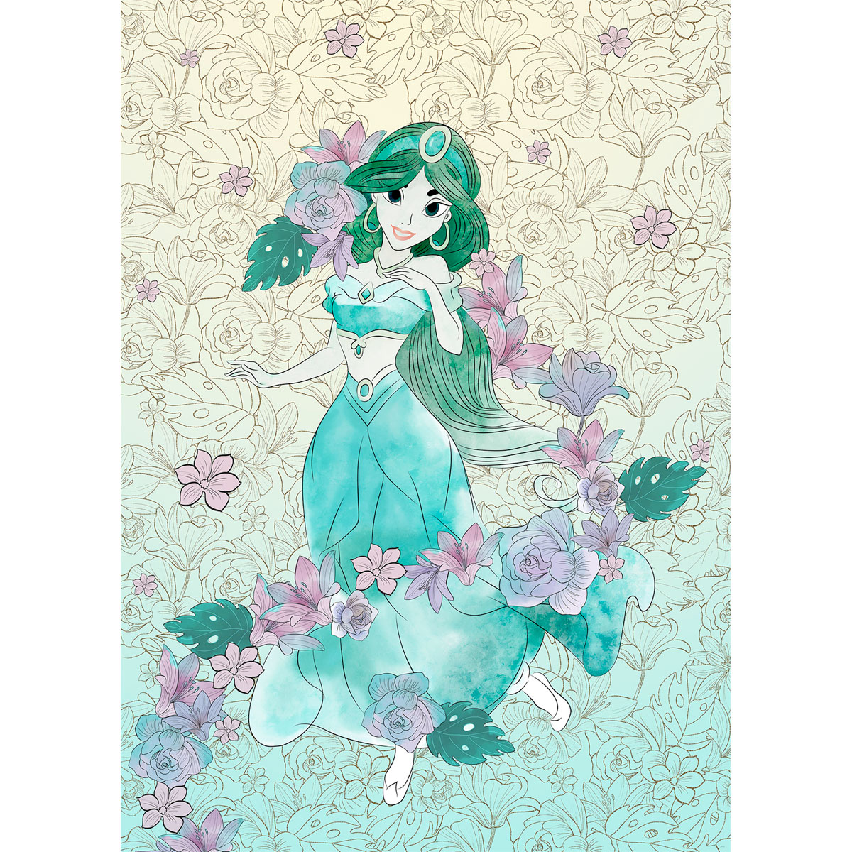 Komar  Vlies Fototapete Jasmin Pale Flowers 200x280 cm Bild 2