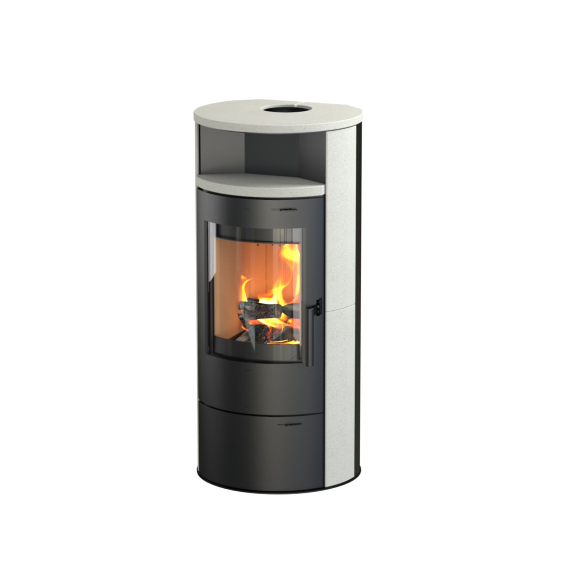 Kaminofen Cumulus Omega Kalkstein, schwarz, 7 kW