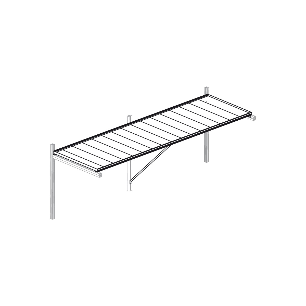 KGT Tischgestell für Linea II silber Bild 2