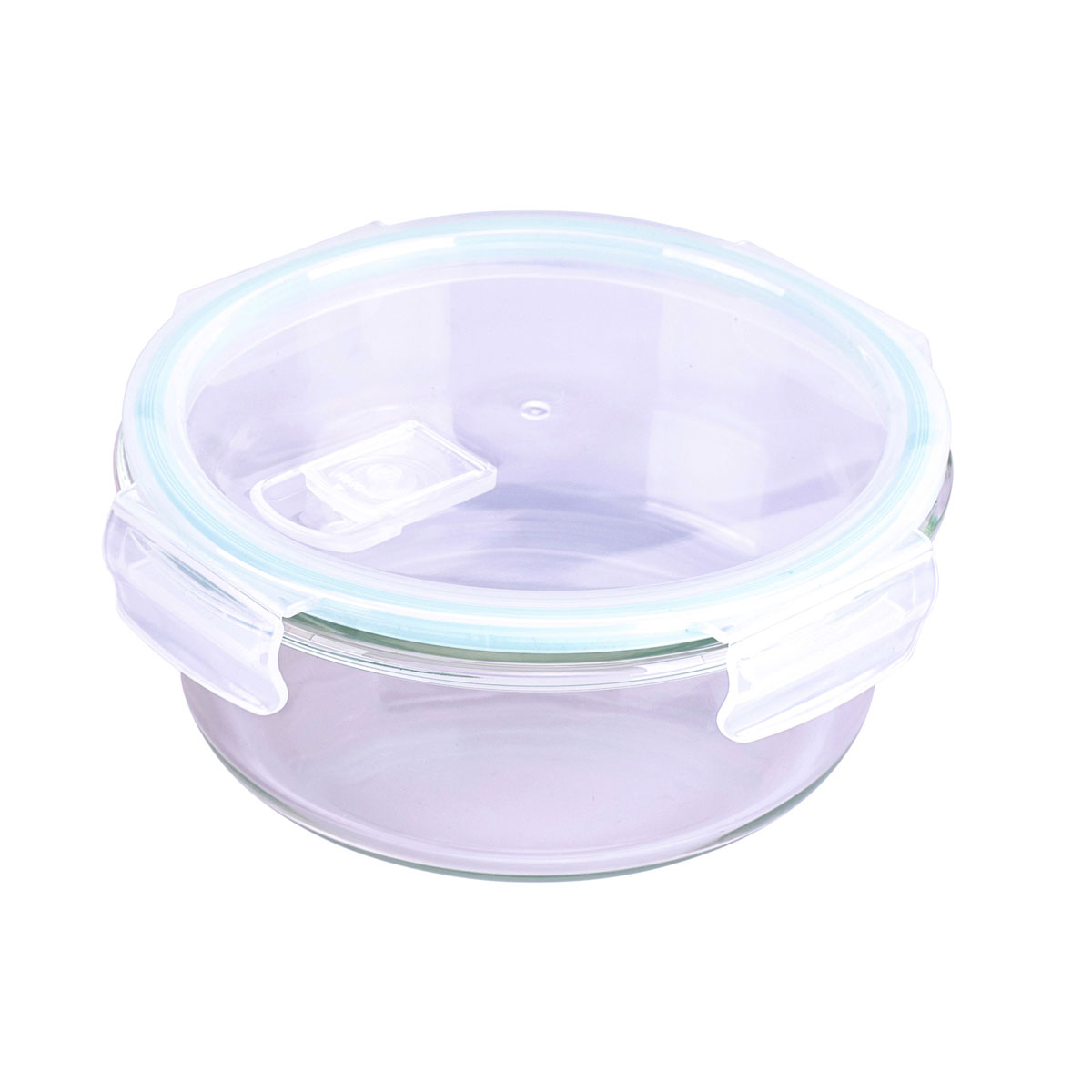 Steuber Glas Frischhaltedose rund mit Mikrowellen Klickdeckel 400ml