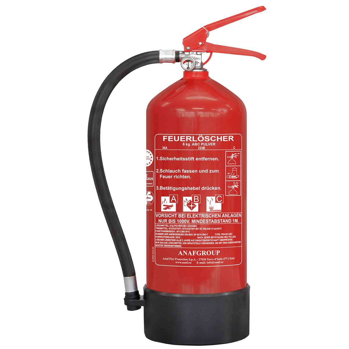 Feuerlöscher 6 kg ABC