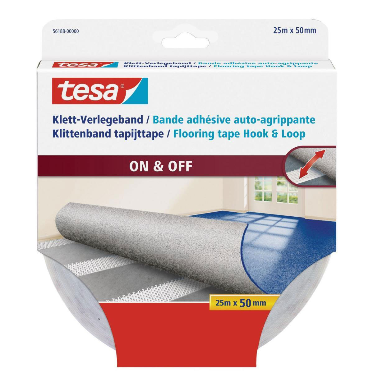 Tesa Klett Verlegeband 25 mx50 mm Bild 1