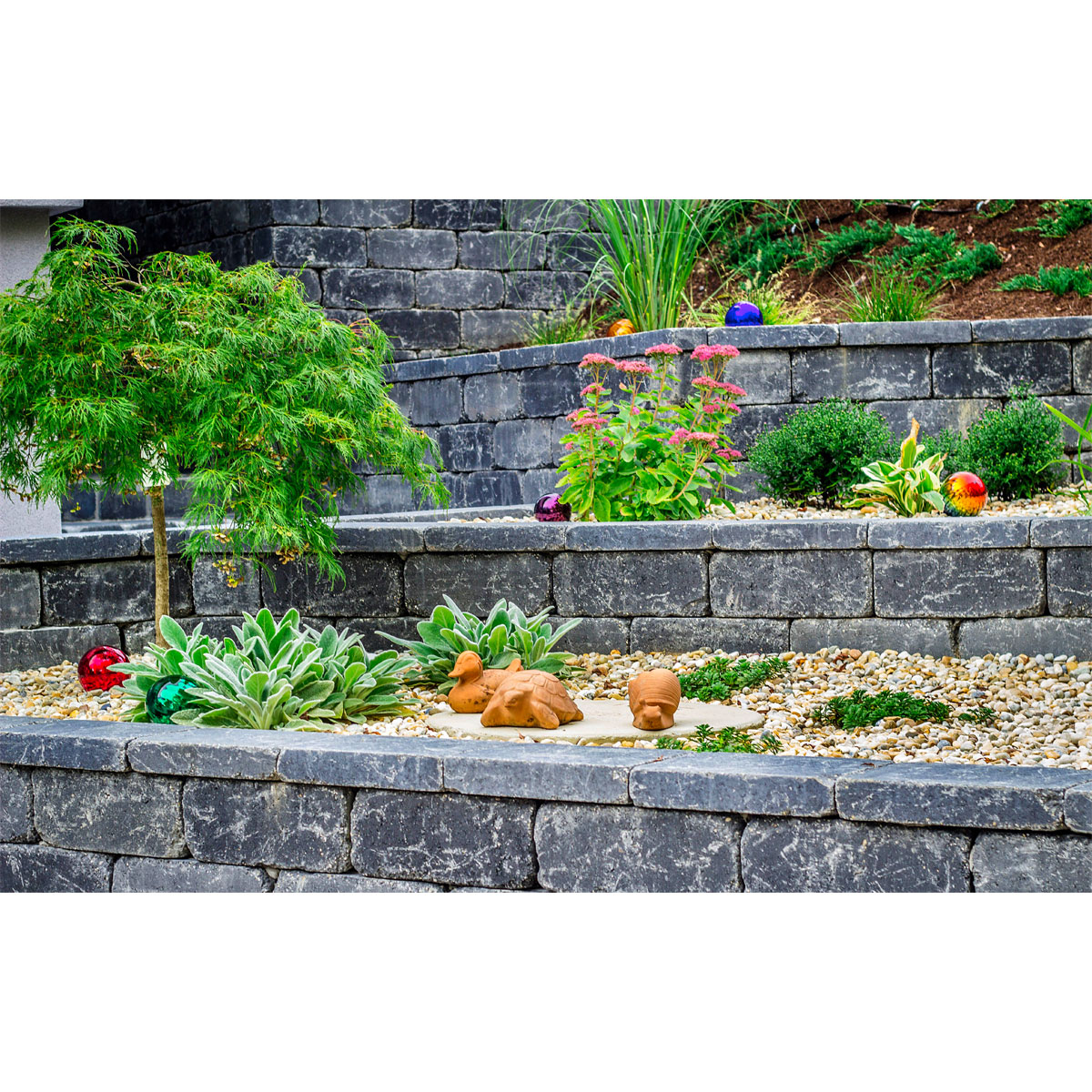 Blockstein Antik 36 x 18 x 12 cm anthrazit Bild 2