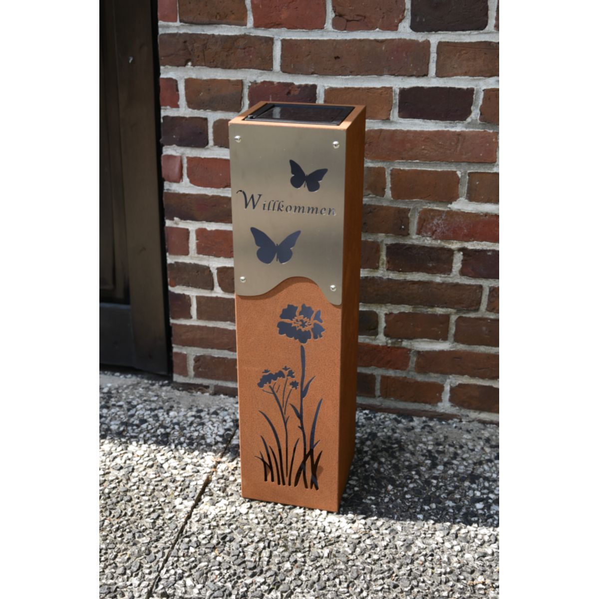 Garden Pleasure Dekosäule SALUTE Edelstahl, rostig, gebürstetes Silber Bild 5