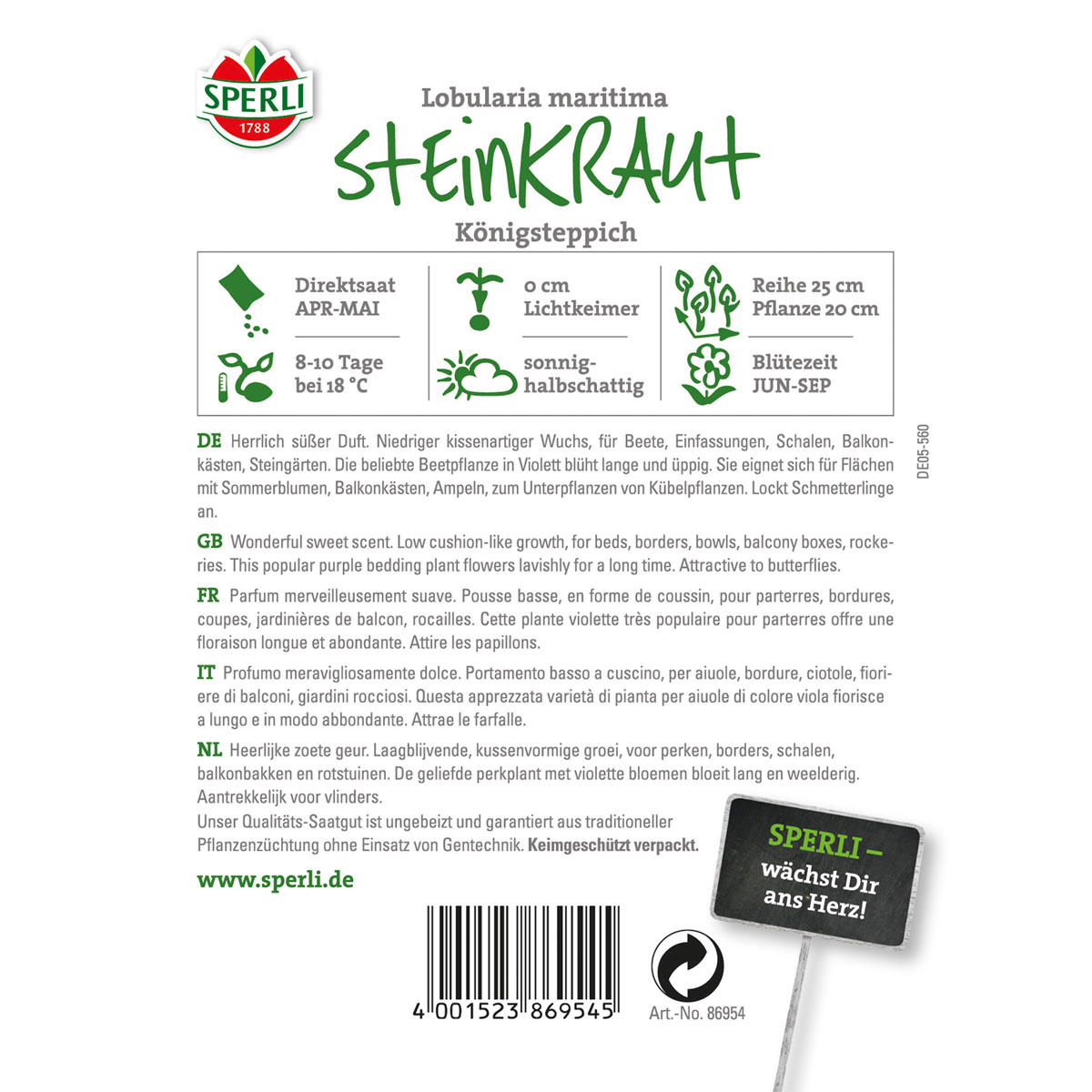 Sperli Steinkraut ngs Königsteppich Bild 2