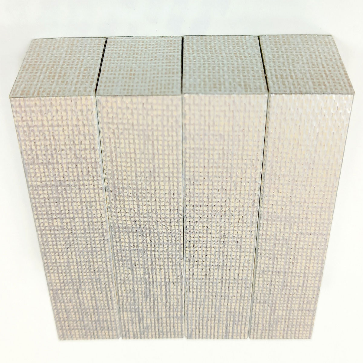 Dekor-Eckhölzer 1,9 x 1,9 x 6 cm 4 Stk Metall Leinen