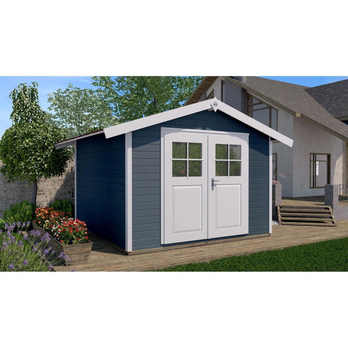 Weka Gartenhaus 122 grau