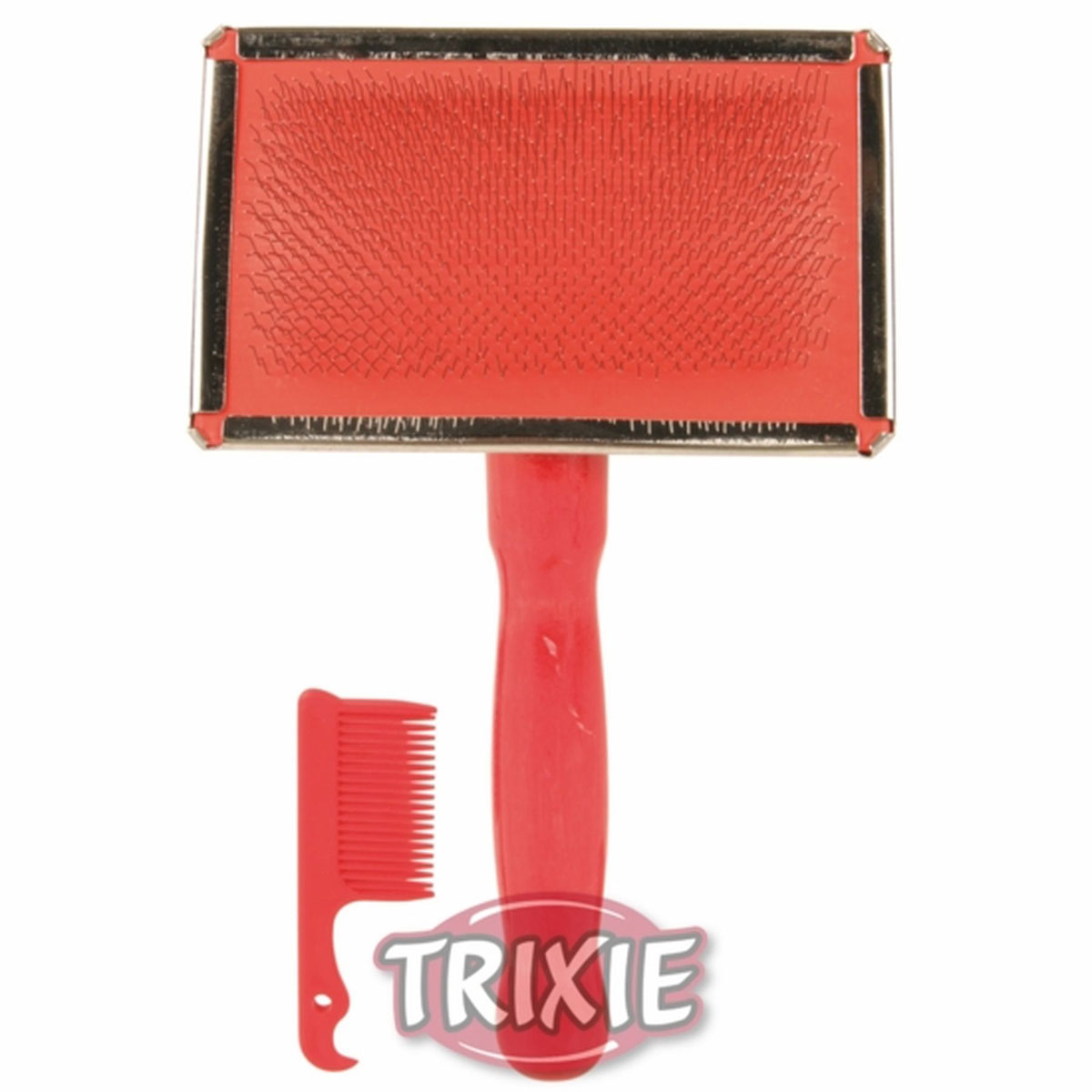 Trixie  Softbürste mit Bürstenreiniger 6×13 cm