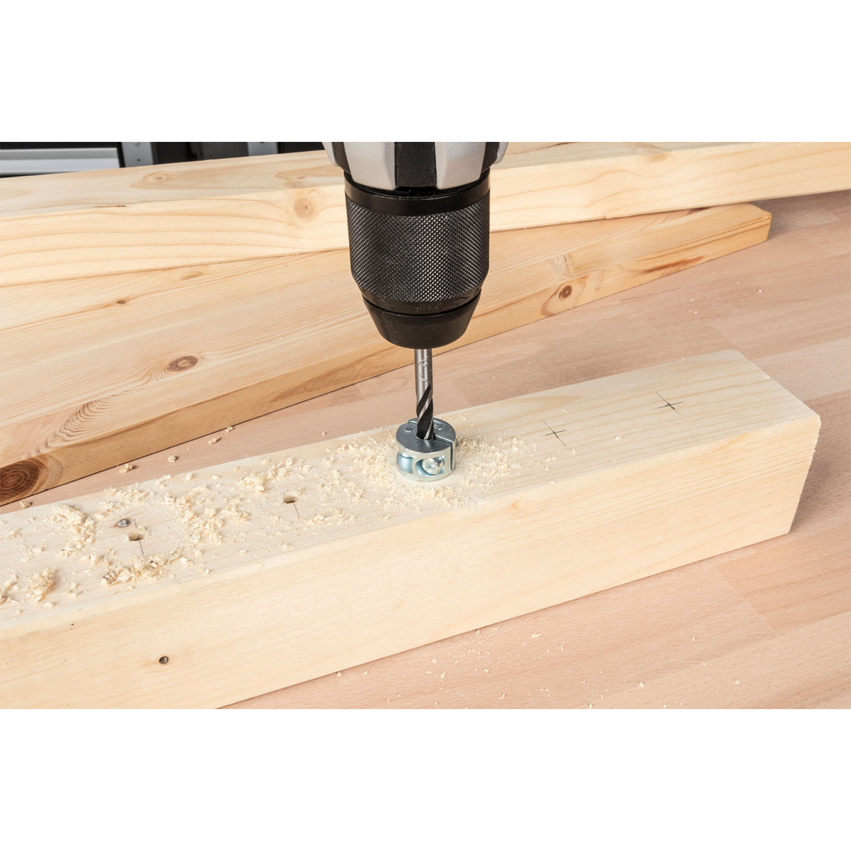 Wolfcraft  Universal-Tiefenstopp-Set 3- teilig  Bild 7