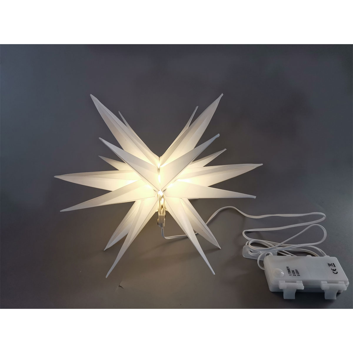 LED-Kunststoffstern weiß 35 cm Bild 2