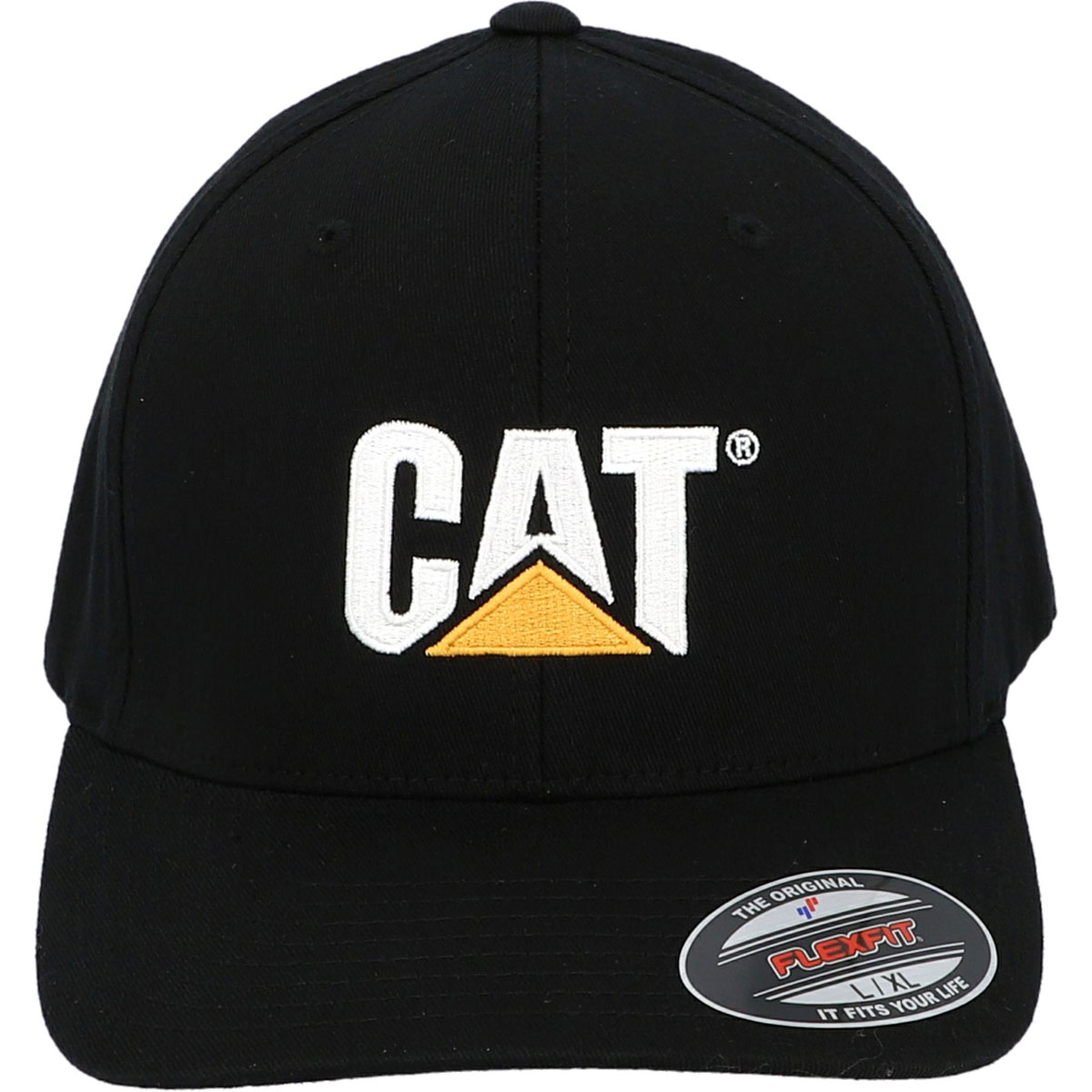 CAT  Kappe Flexfit schwarz Größe L+XL