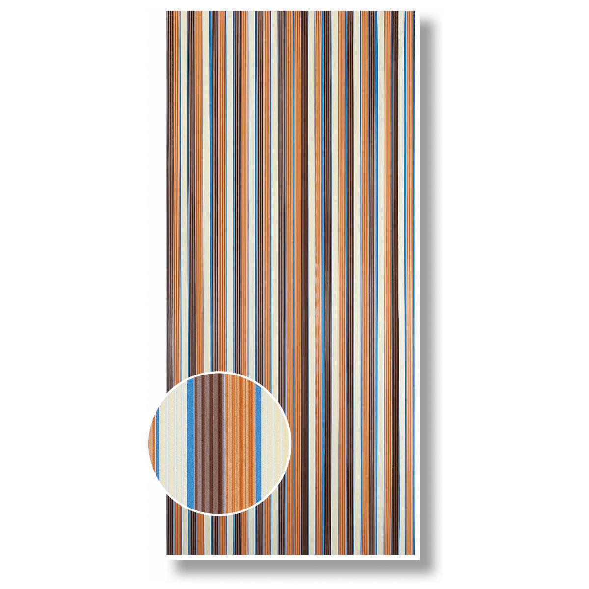 Streifenvorhang braun-beige Bild 4