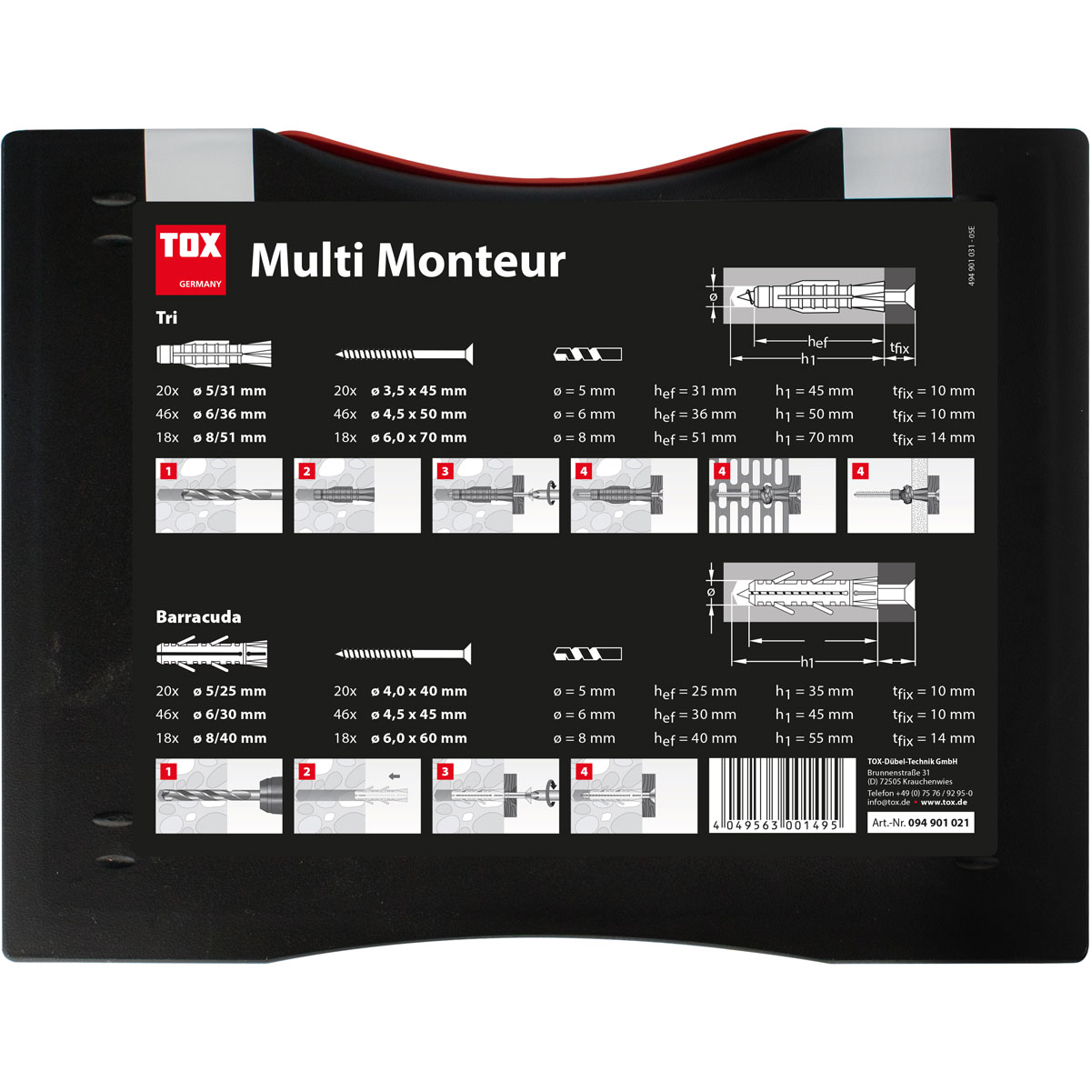 TOX Sortimentsbox Multi Monteur 336-teilig Bild 4