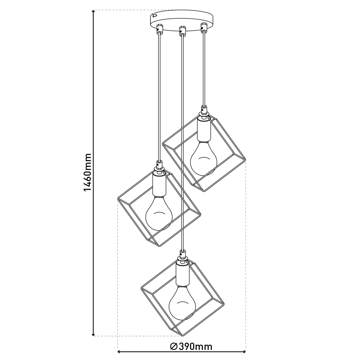 näve  Pendelleuchte Canto schwarz 3er Bild 9
