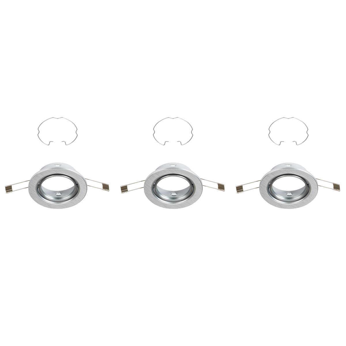 Briloner Einbauleuchten-Set 8,6 x 6,5 cm grau