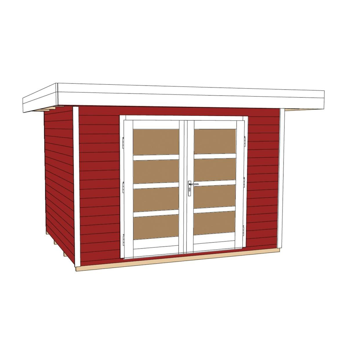 Weka Designhaus 126 356 x 314 x 226 cm rot Bild 3