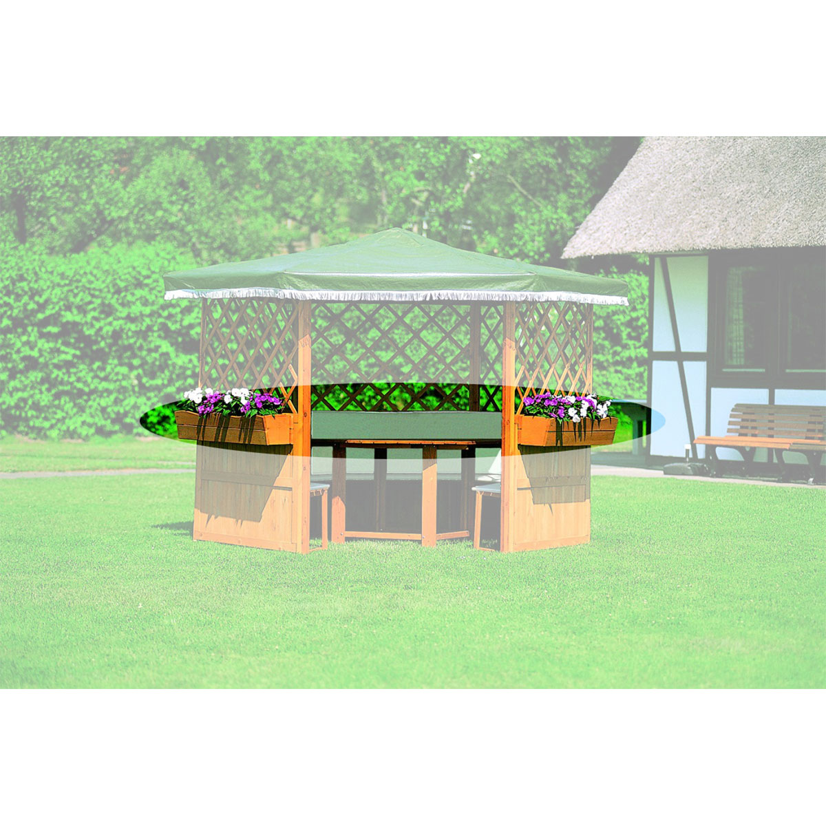 Promadino 5er Set Blumenkasten für Pavillon Palma und Marburg