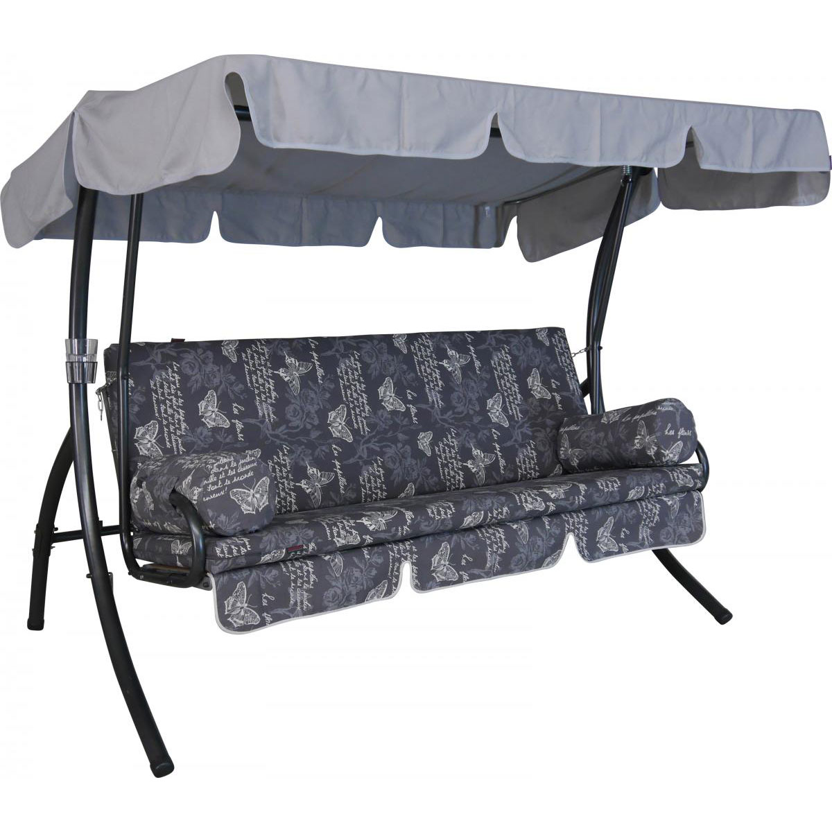 Angerer Freizeitmöbel GmbH Hollywoodschaukel „Trend Schmetterling“, grau