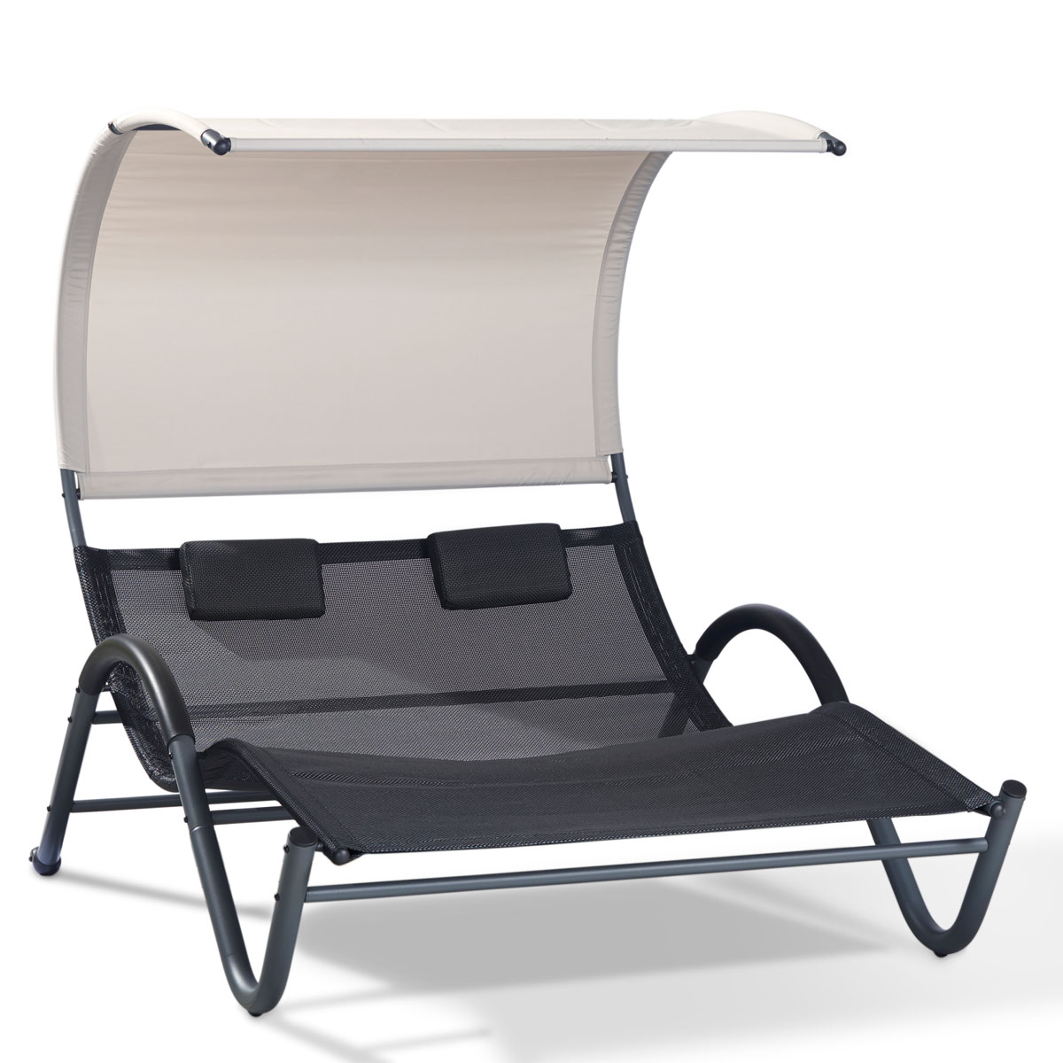 Leco Doppel Liege Gartenliege modern 195 x 140 x 162 cm Bild 1