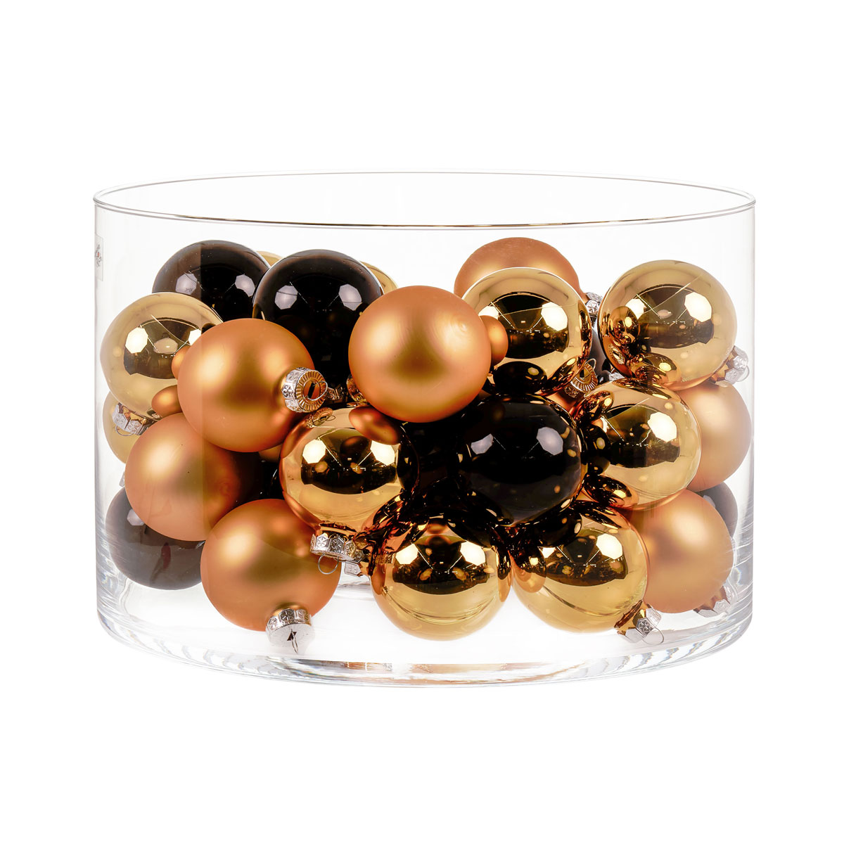 Ambientis Glaskugeln 3 cm schwarz gold Mix