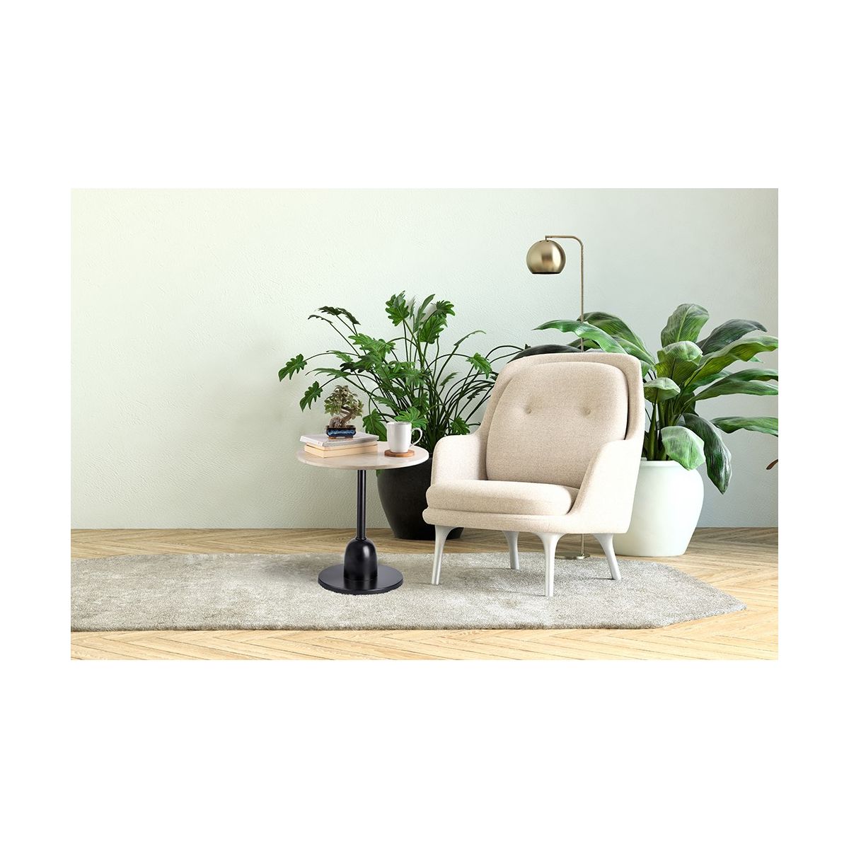 Beistelltisch Gordon 125 weiss Bild 2