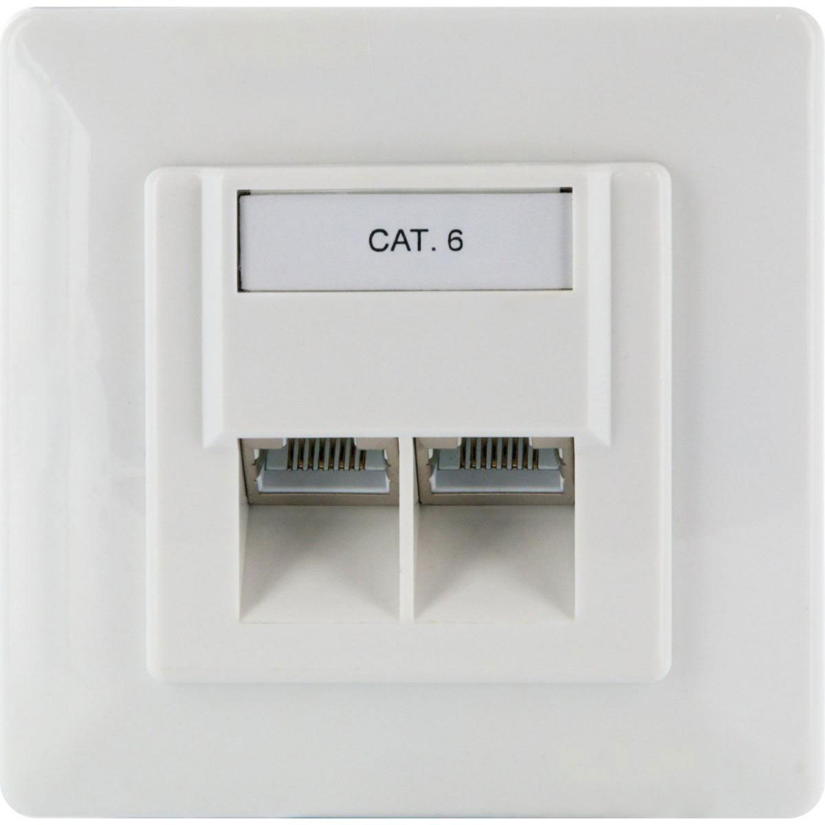 Schwaiger Netzwerk-Anschlussdose AP Cat6 Bild 2