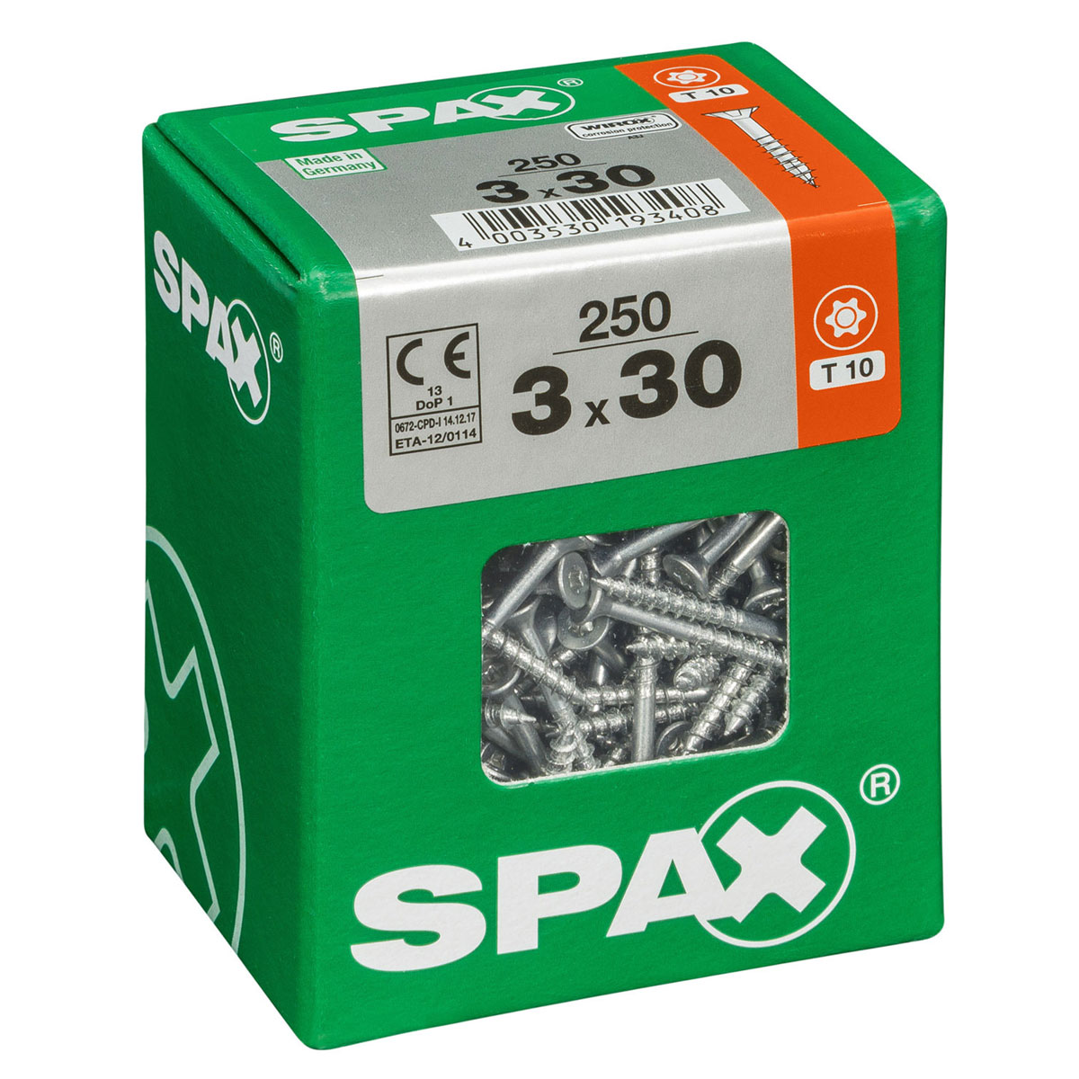Spax Universalschrauben WIROX Senkkopf 3 x 30 L 250 Stück Bild 2