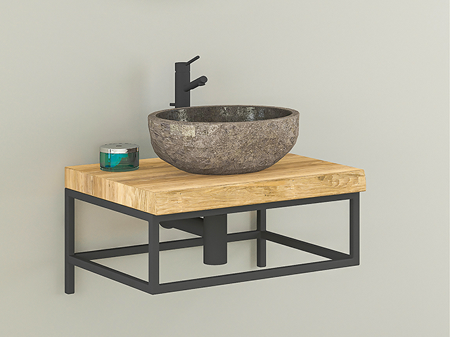 Schwarzes Design Waschbecken