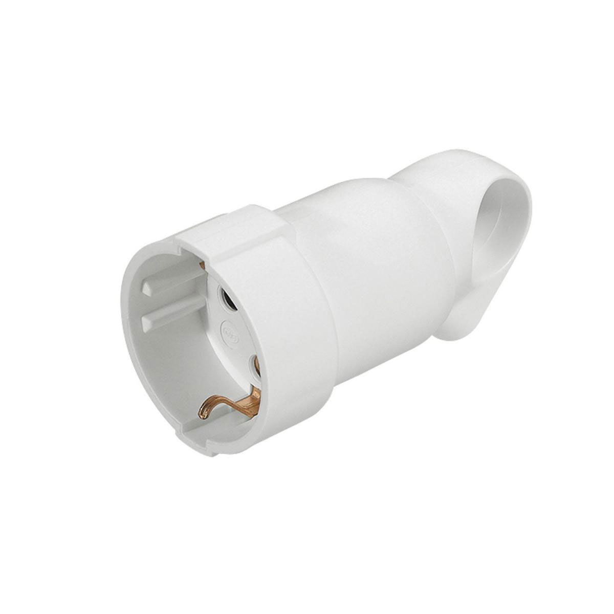 Schuko-Kupplung inkl Knickschutz Ausziehhilfe