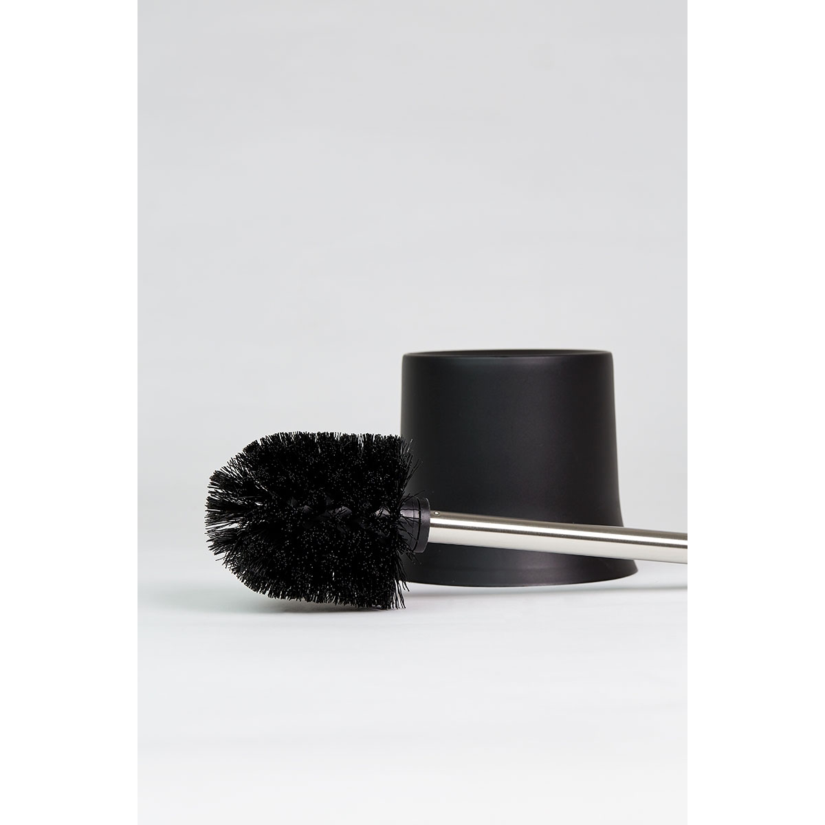 Wenko  WC-Garnitur Basic Schwarz 2er Set inklusive WC-Bürste Bild 6