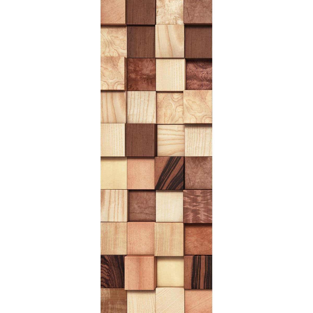 Komar Vlies-Fototapete Lumbercheck 1-teilig 100 x 280 cm Bild 1