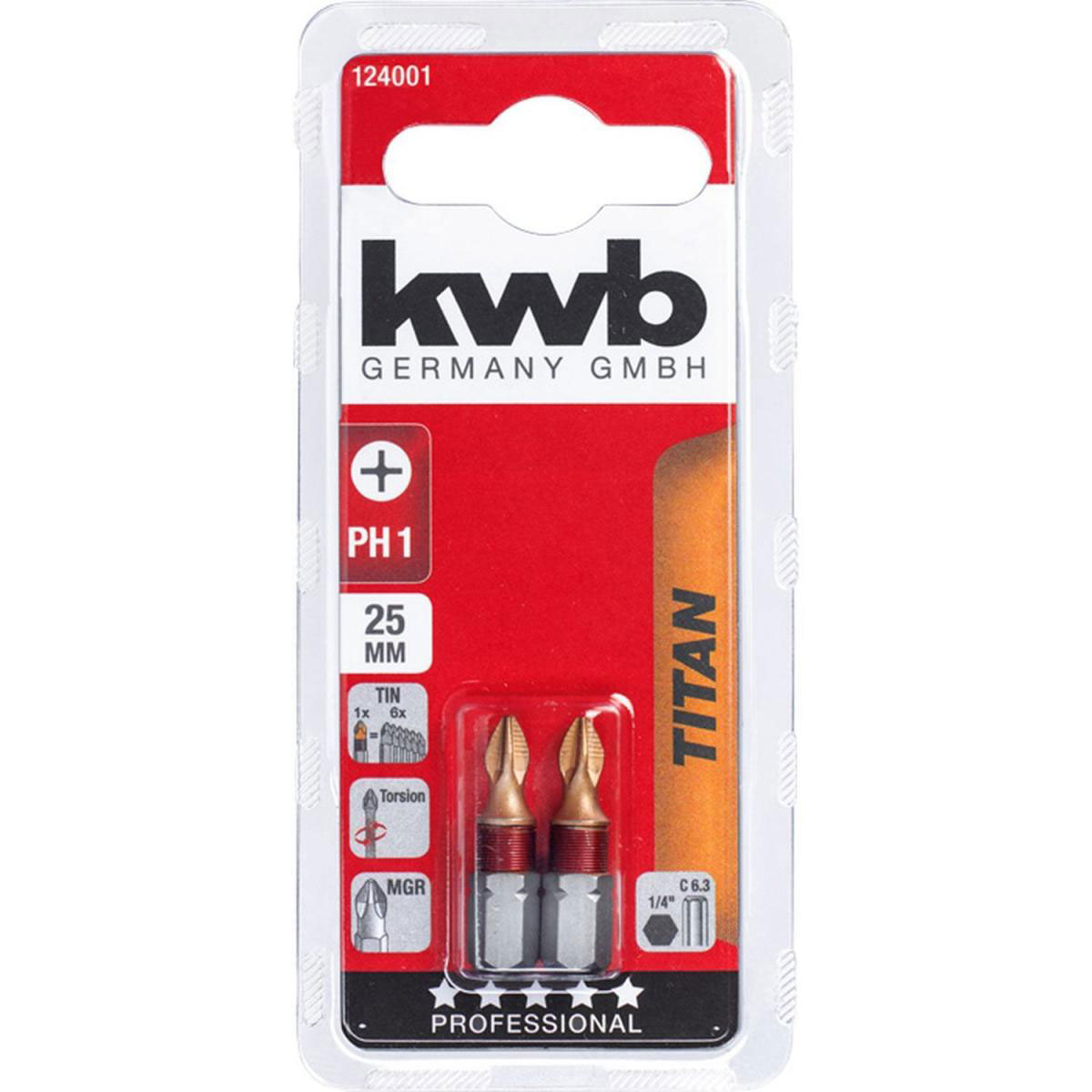 kwb  Bits Titan 25 mm PH 1 Bild 2