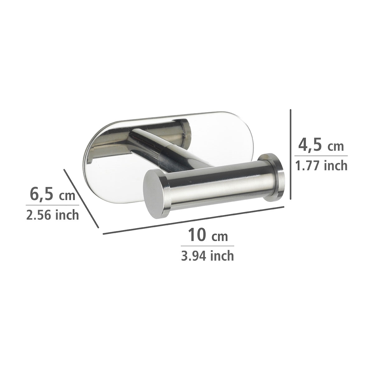 Wenko Turbo-Loc Edelstahl Wandhaken Duo Orea Shine Bild 4