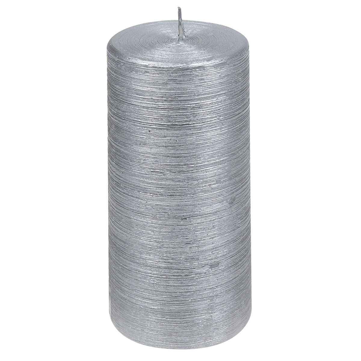 Stumpenkerze Glory 150 mm silber