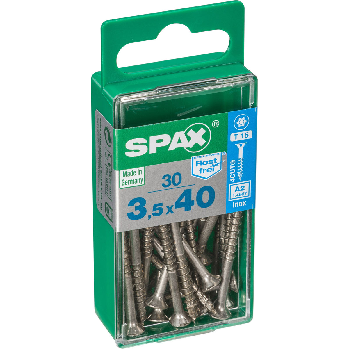 Spax Edelstahlschrauben Senkkopf 3,5 x 40 S 30 Stück Bild 2