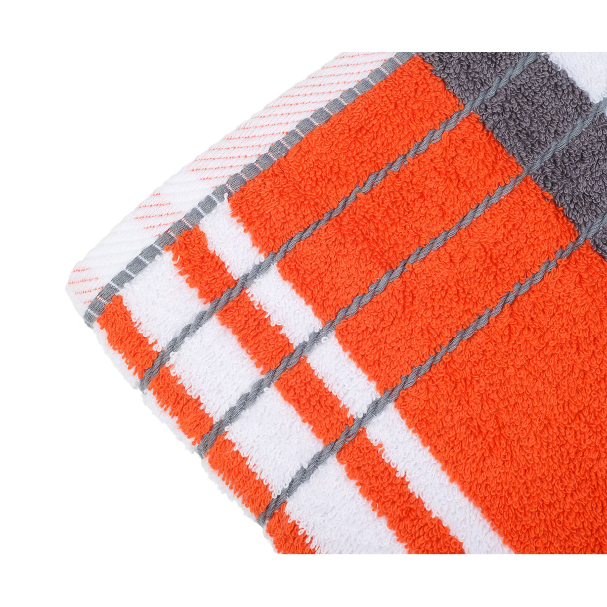 Handtuch Berlin Streifen 50 x 100 orange/ anthrazit Bild 3