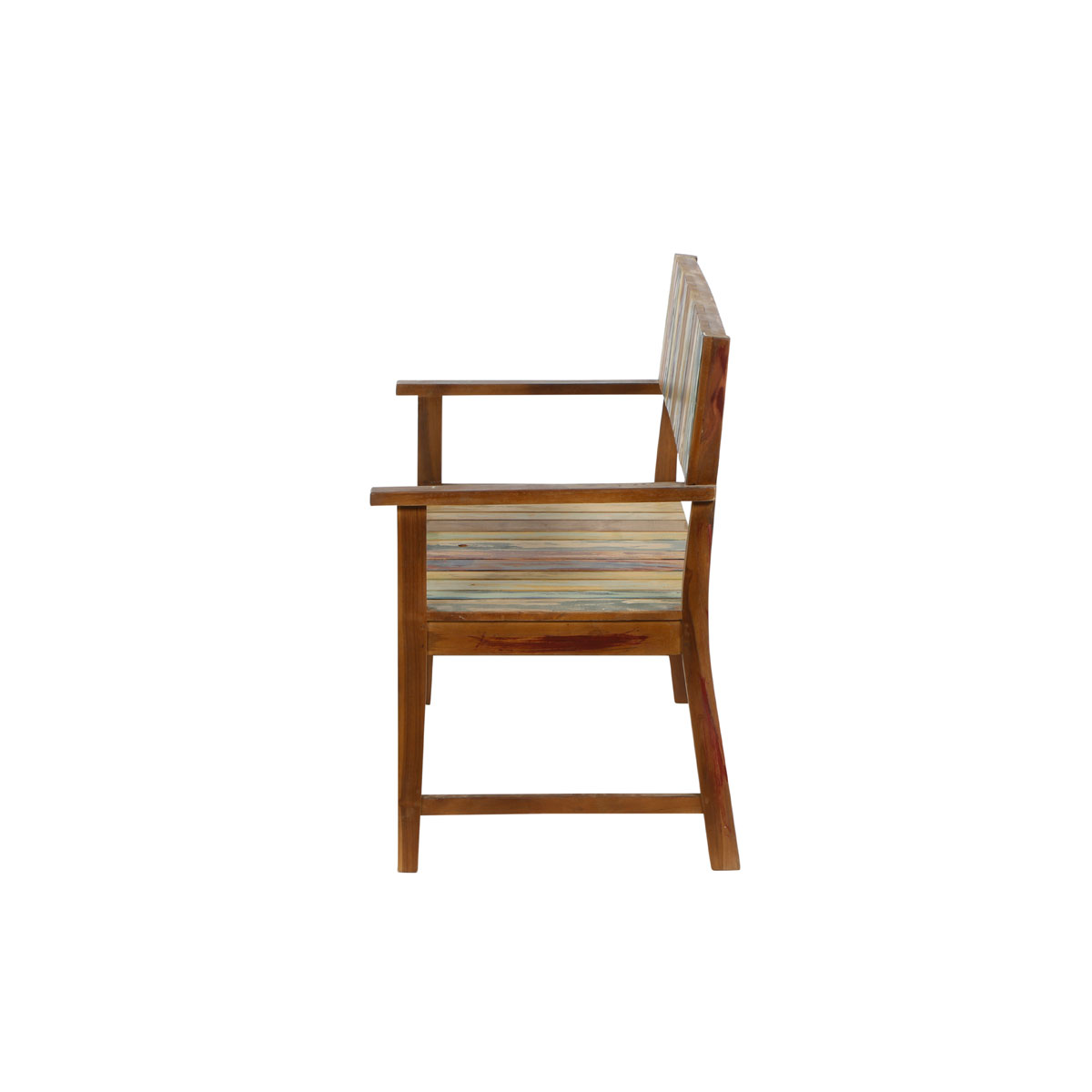 Bank „Palu“ 2-Sitzer, 124x60x90 cm, Teakholz FSC®, boat-look finish Bild 3