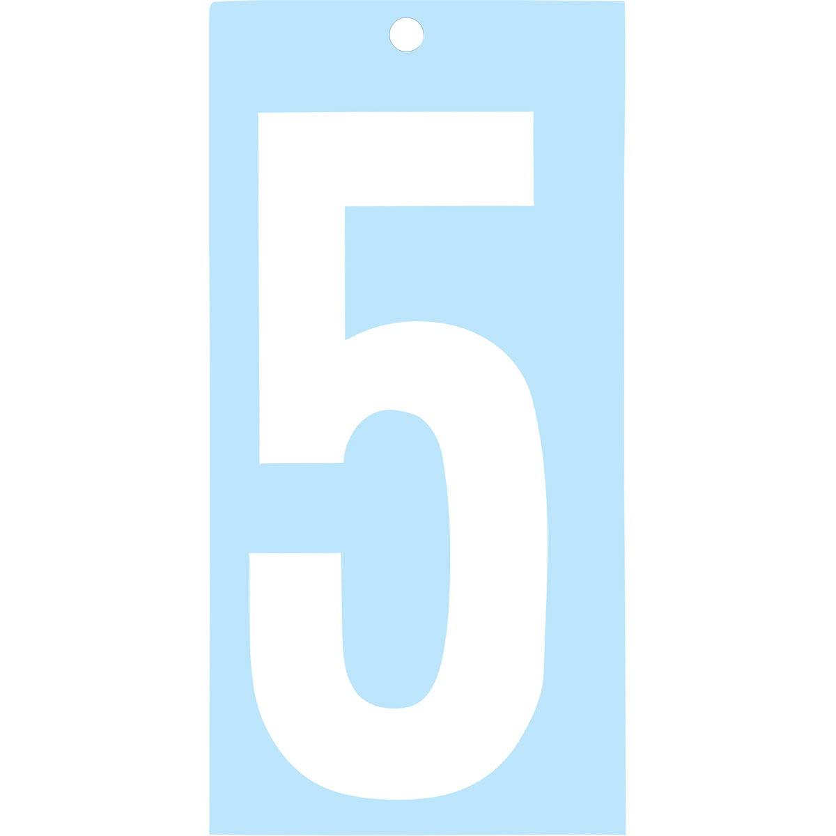 Metafranc Klebbeziffer 5 10 cm schwarz