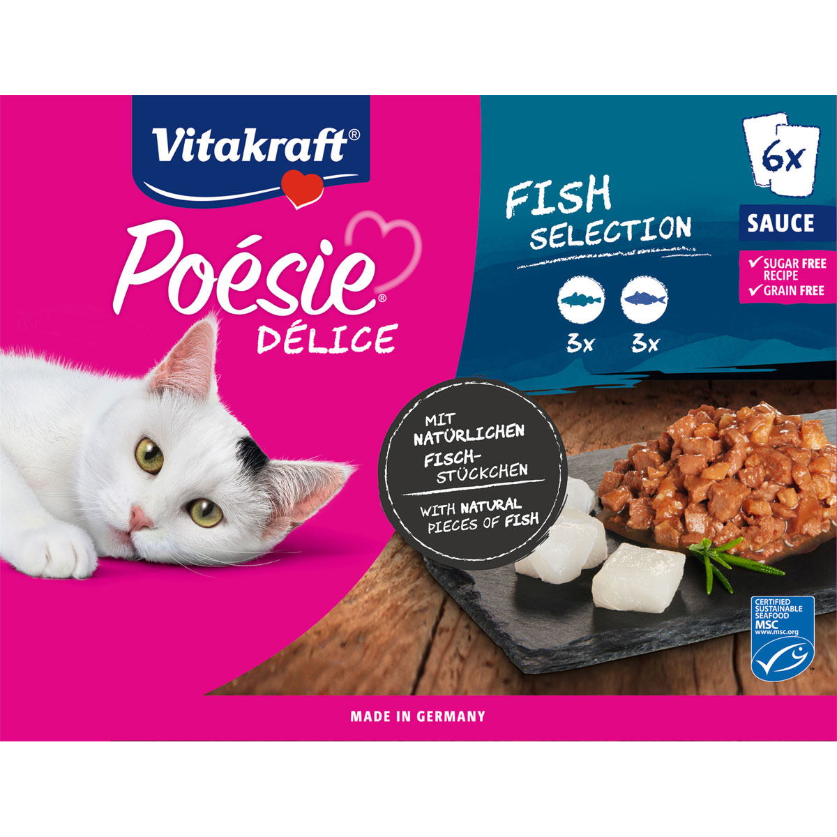 Vitakraft  Poesie DeliSauce Multipack Fisch 6 x 85g Bild 2