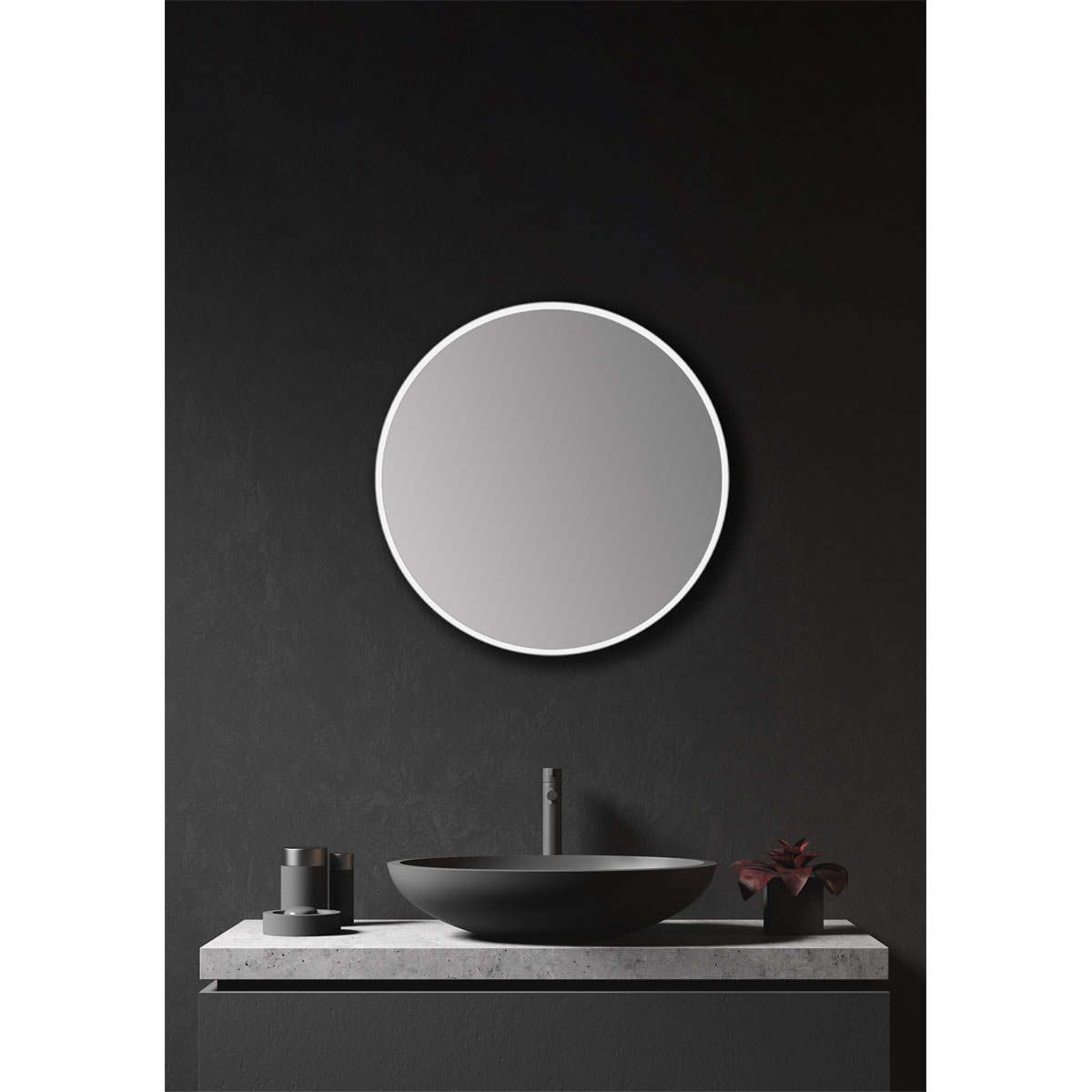 DSK  Design Spiegel Silber Coiffeur White Dm 50 cm Bild 5