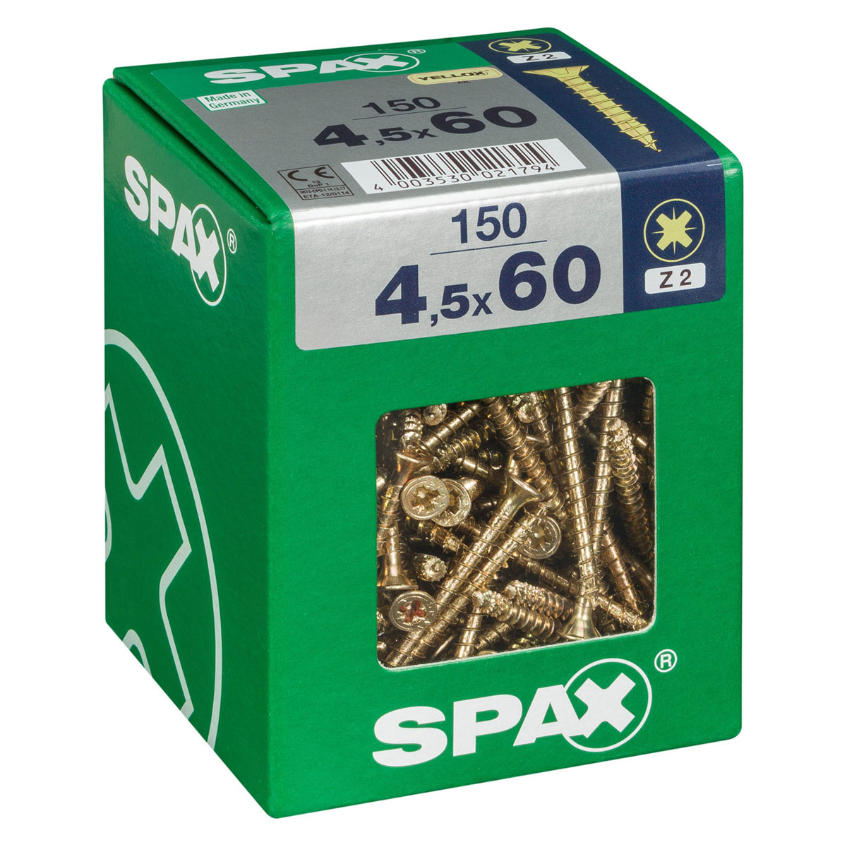 Spax Universalschrauben Yellox Senkkopf 4,5 x 60 XL 150 Stück Bild 2