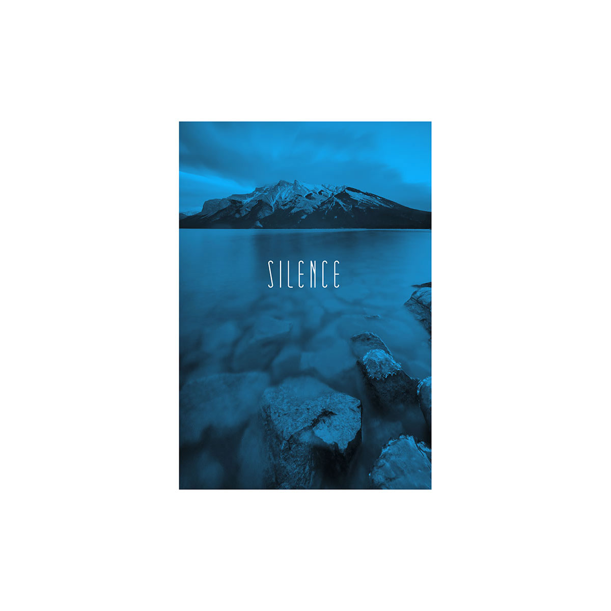 Komar  Wandbild Word Lake Silence Blue 40x50 cm Bild 2