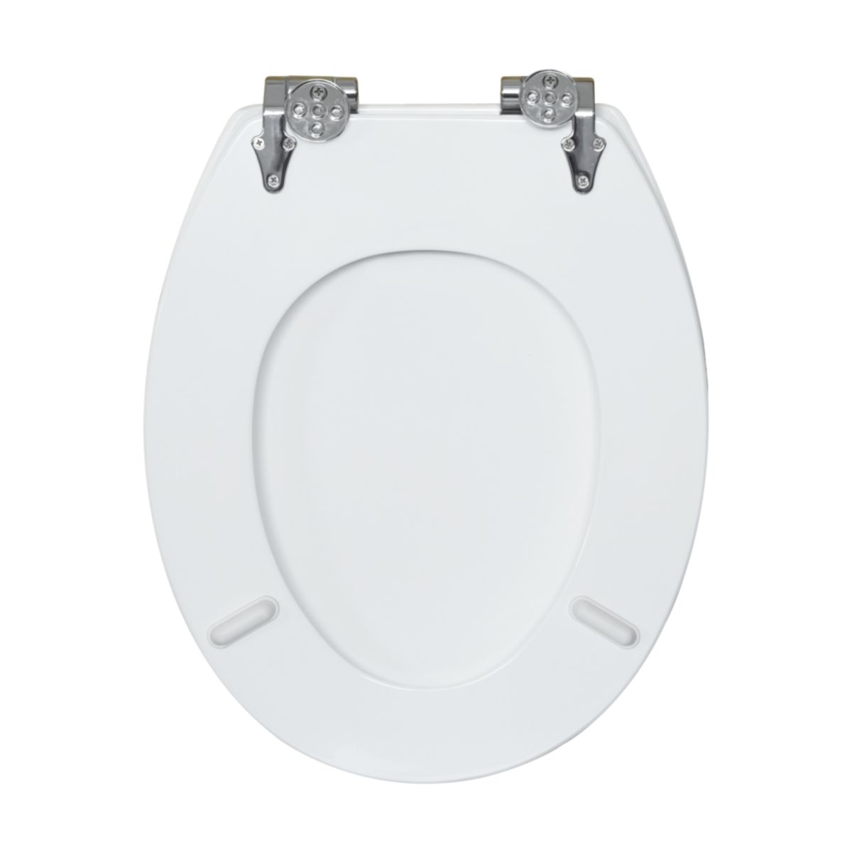 Valblue WC-Sitz Turin weiss, MDF-Holzkern, mit Absenkautomatik, Metallscharniere verchr. Bild 4