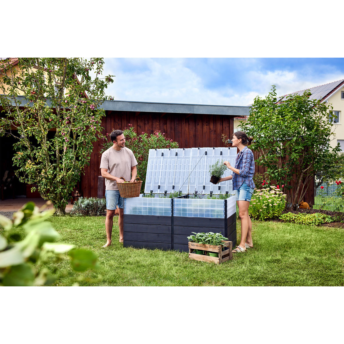 Garantia  Hochbeet Ergo Quadro TurboPlus 2 L 80 Wood, inkl. FLORA Wassersparsystem Bild 5