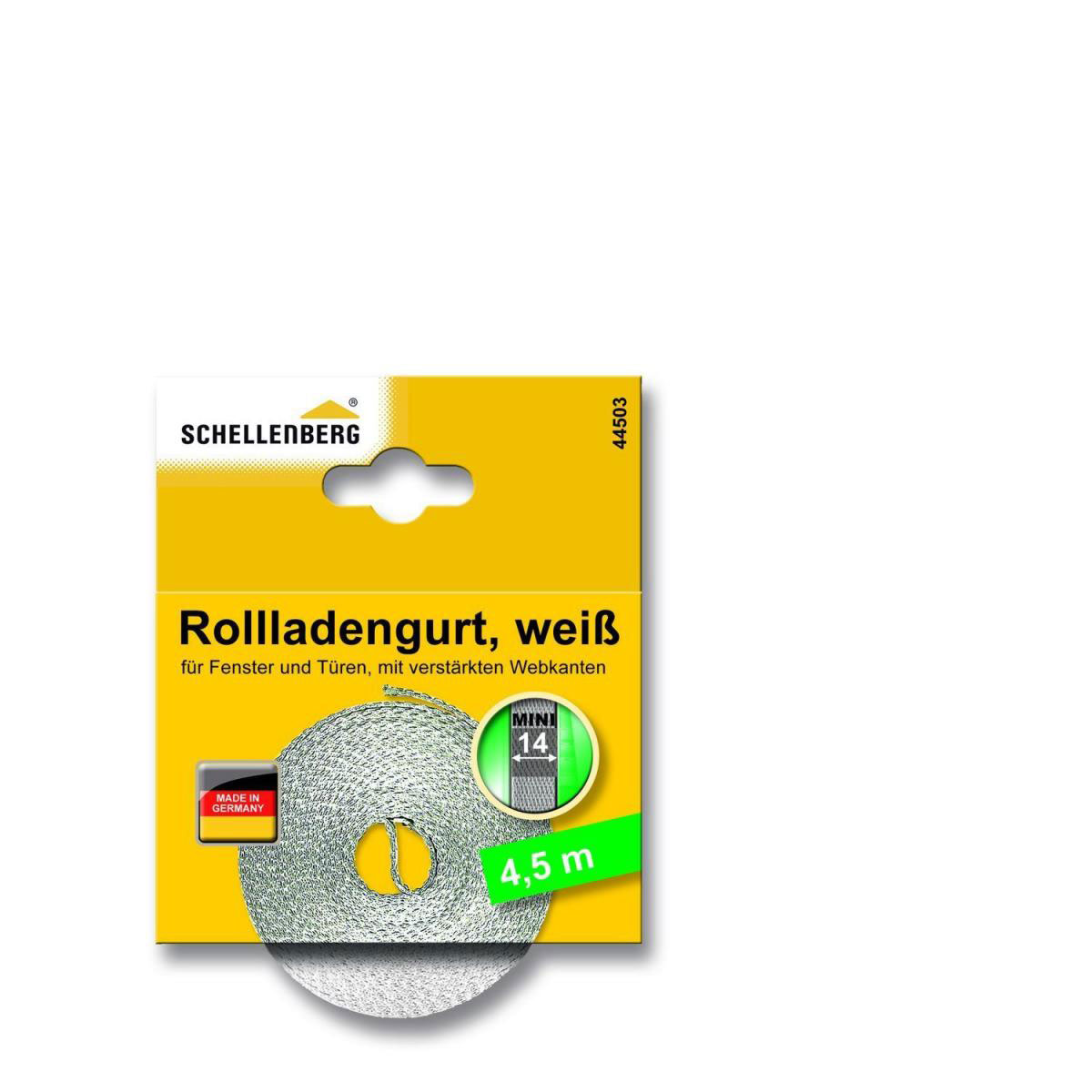 Schellenberg Gurtband Mini 14 mm / 4,5 m weiß Bild 2