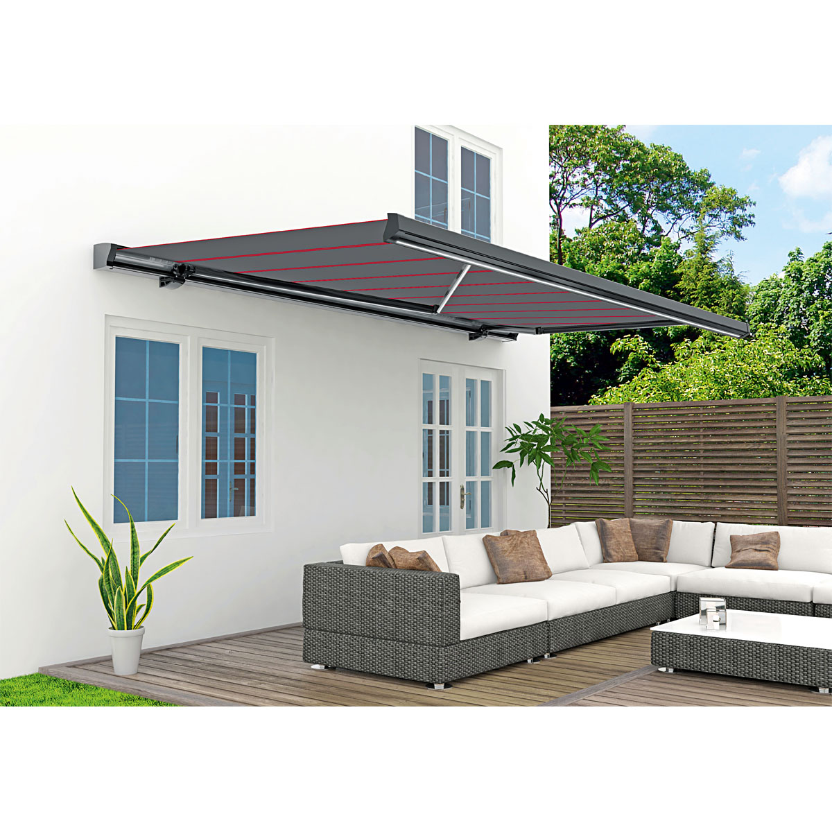 Durabil Markise Fine-Line inkl LED-Beleuchtung 4 x 3m anthrazit Bild 6