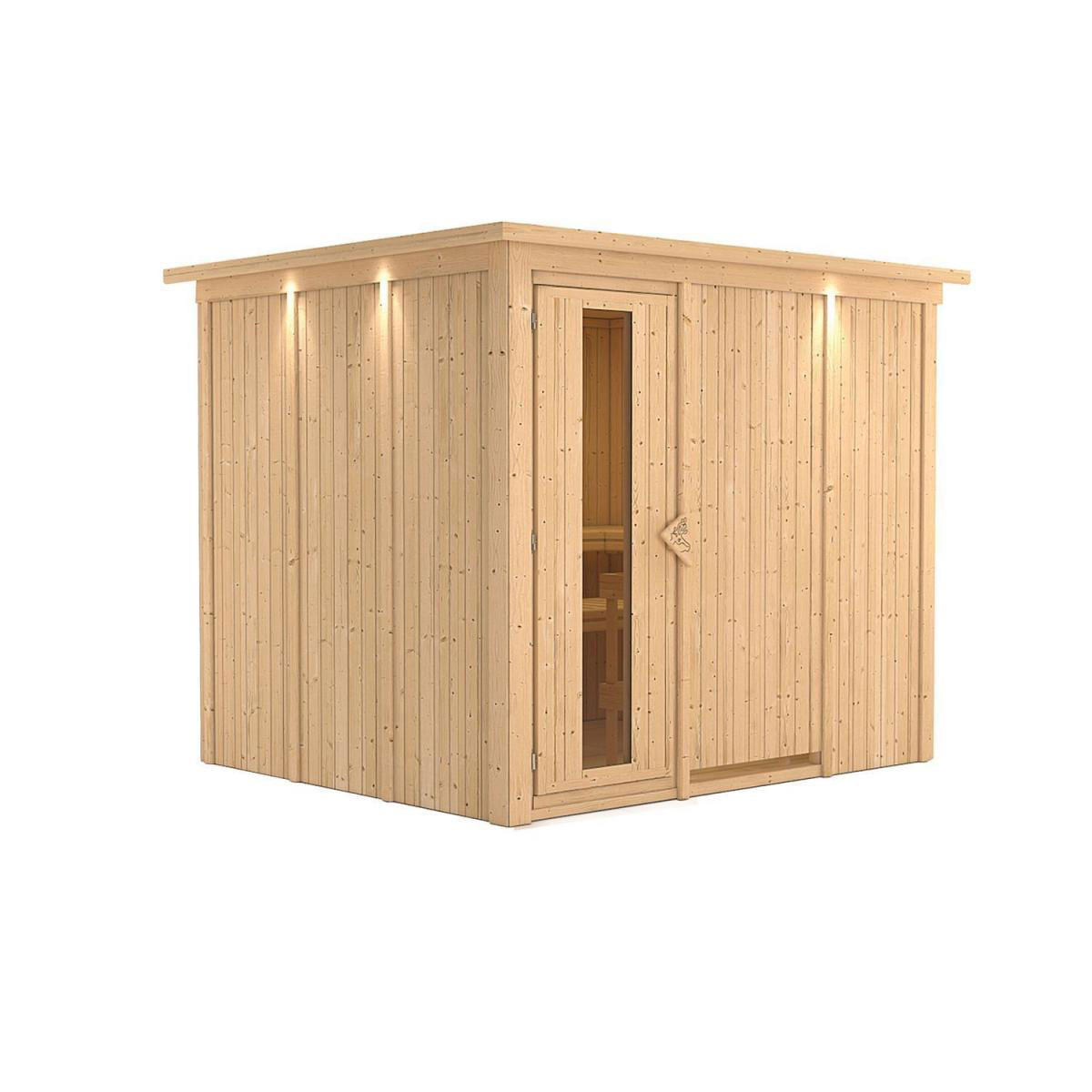 Karibu Gobin Fronteinstieg ohne Ofen mit Kranz Energiespartür Bild 2